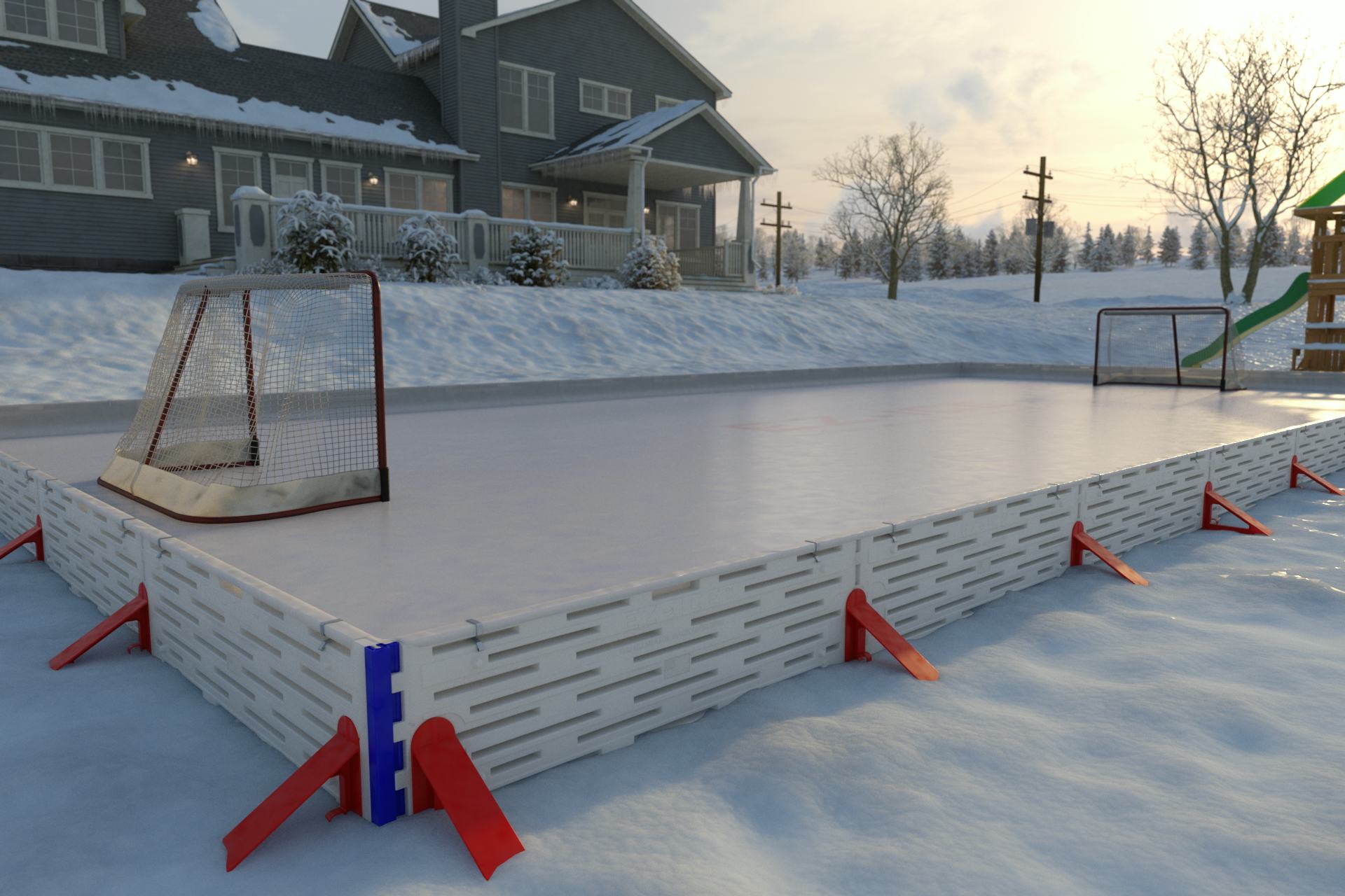 This Backyard Ice Rink You Can Assemble In 60 Minutes Is Winter Goals