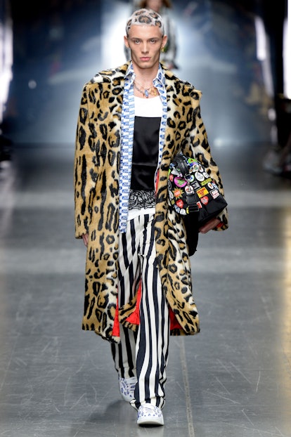 Versace's Animal-Print Dye Job Steals the Show at Milan Fashion