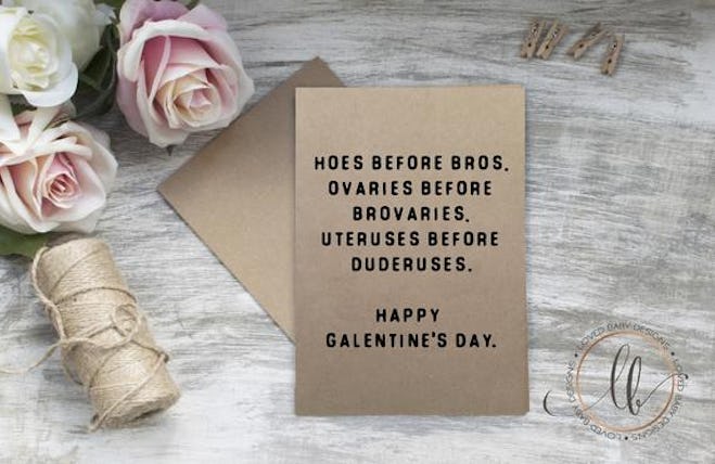 Hoes Before Bros Card