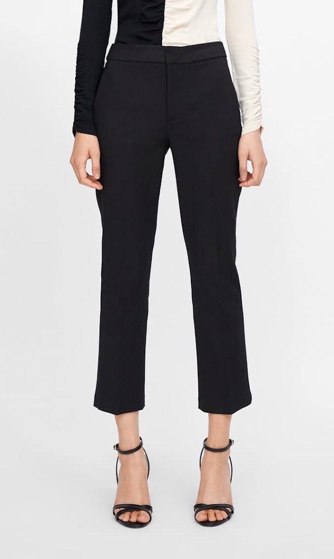 Cropped Flared Trousers