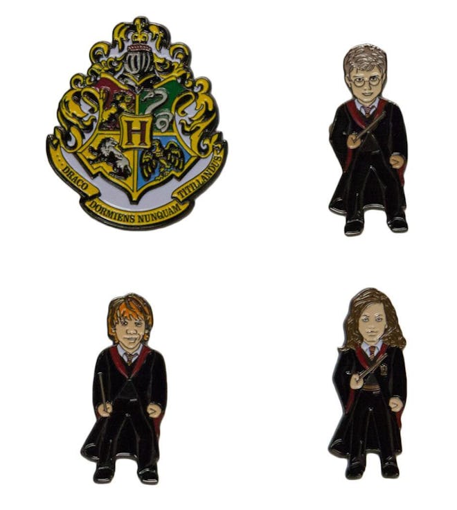 Harry Potter 4-Pack Hogwarts Crest & Characters Pin Set