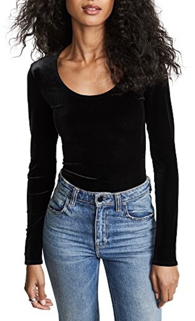 Velvet Long Sleeve Bodysuit