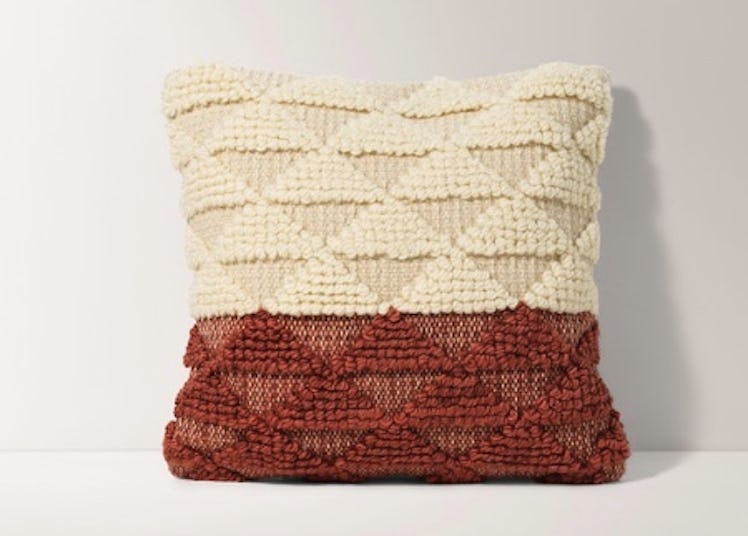 Burrow Terracotta Geometric Pillow