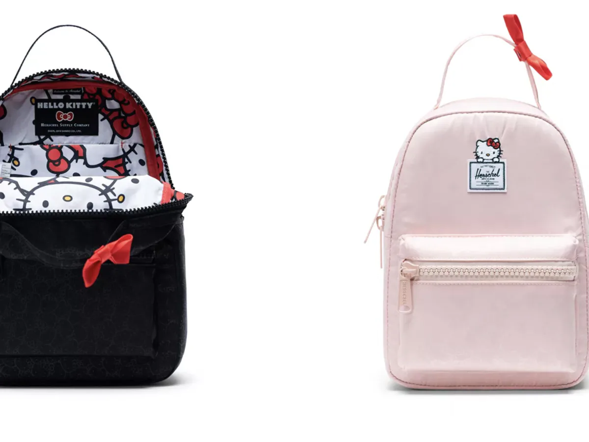 hello kitty herschel mini backpack Girls with Zipped Front Pocket, Adjustable Strap For School Hello Kitty Herschel Nova Mini Hello Kitty