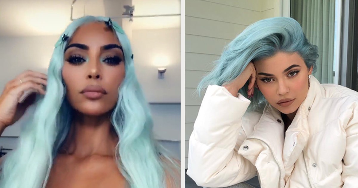 The Icy Blue Hair Trend Is A Celeb Favorite Everyone From Kim K To Lady Gaga Is In On It