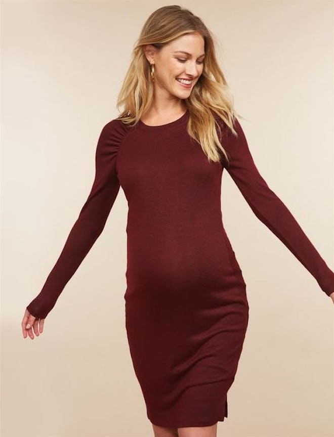 Raglan Sleeve Maternity Sweater Dress
