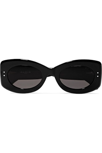Square-Frame Studded Acetate Sunglasses