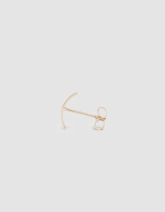 Single Gold Stitch Earring