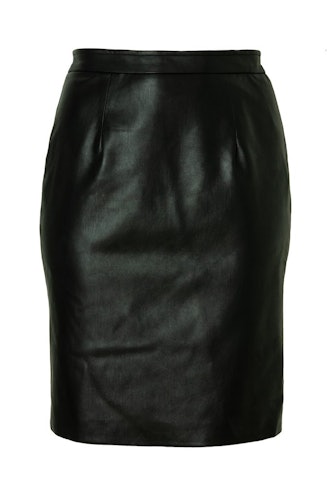 Leatherette Pencil Skirt