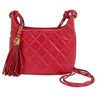 Chanel Coral Tassel Shoulder Bag