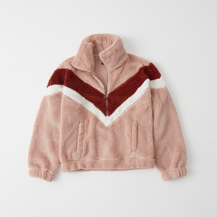 Colorblock Sherpa Half-Zip Sweatshirt