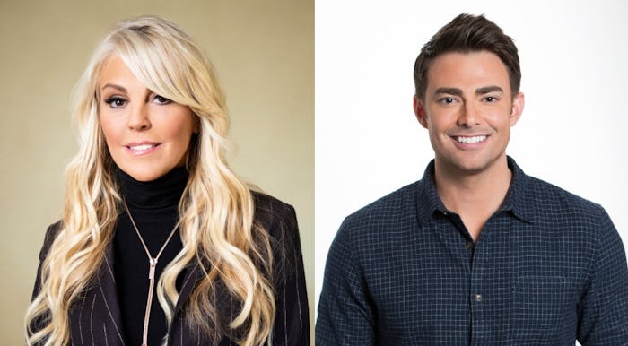 Jonathan Bennett & Dina Lohan both posing for portraits and smiling.