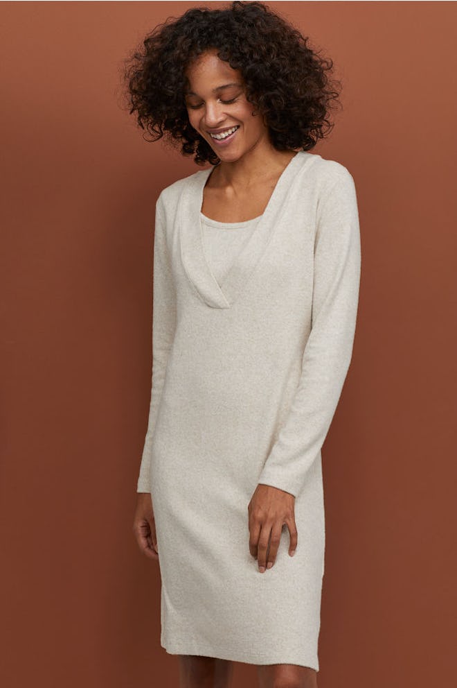 Nursing sweater dress