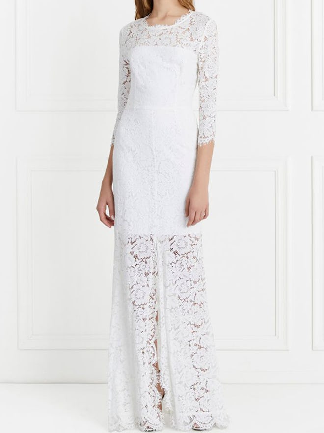Carolyn Open Back Lace Gown