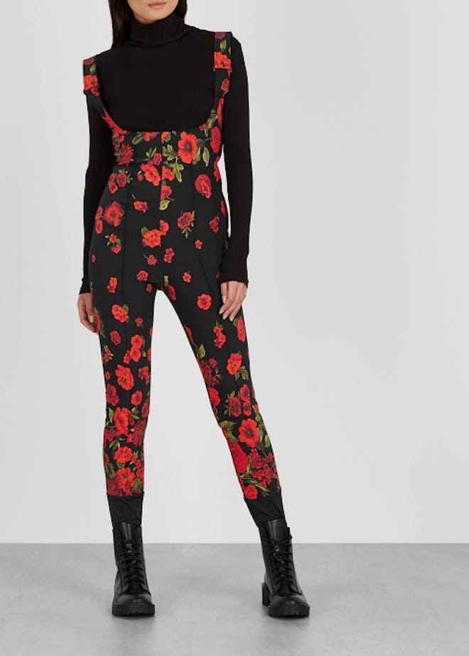 Floral-Print Ski Suit