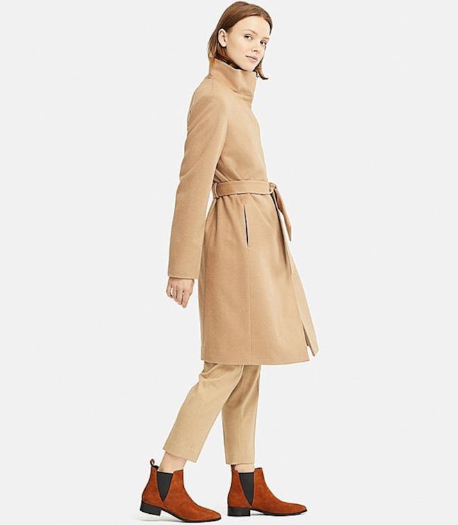 Uniqlo Cashmere Blended Stand Collar Coat