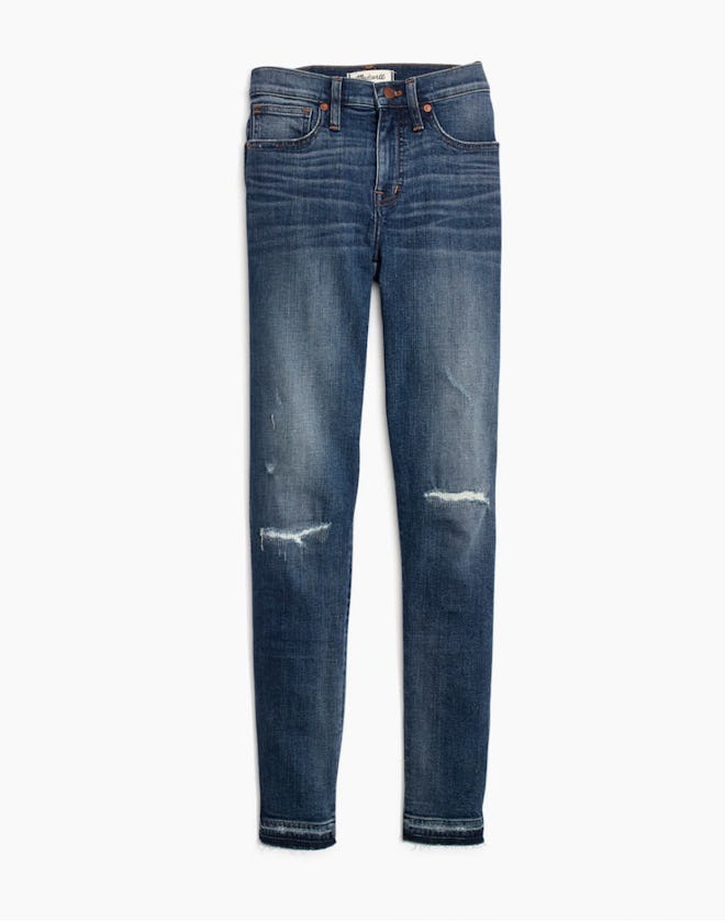 Madewell 9" High-Rise Skinny Jeans in York Wash: Rip and Repair Edition