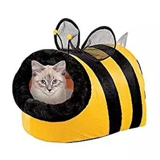 Collections Etc Cute Bumble Bee Enclosed Pet Bed