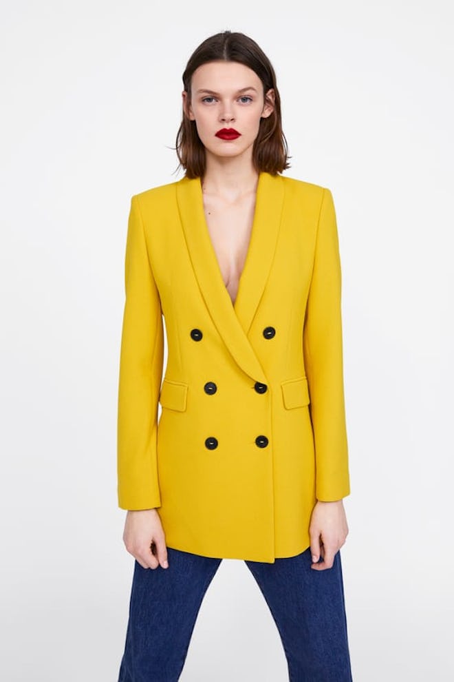 Double Breasted Buttoned Blazer 