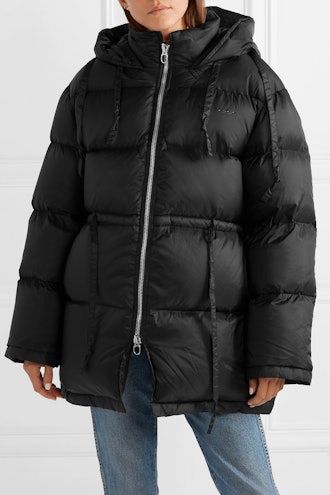 Oversized Hooded Quilted Shell Down Jacket