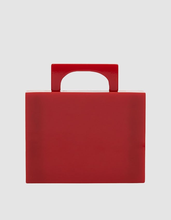 Valet Studio Alexa Resin Bag in Red