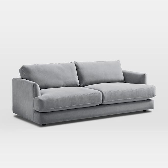 Haven Sofa (84"), Performance Washed Canvas, Gray