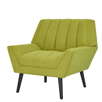 Carson Carrington Mariager Mid-Century Modern Green Velvet Arm Chair