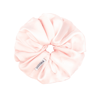 Pink Oversized Silk Scrunchie