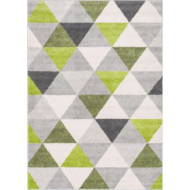 Well-Woven Mid Century Modern Geometric Triangles Area Rug