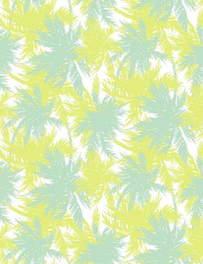 Palm Shuffle Removable Wallpaper - Lime