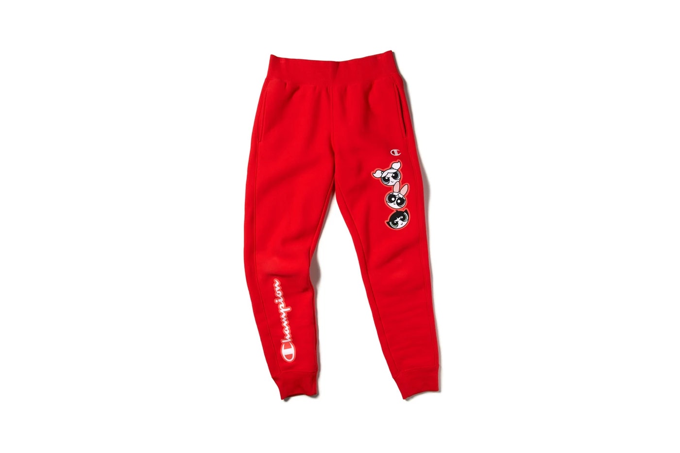red champion hoodie and sweatpants