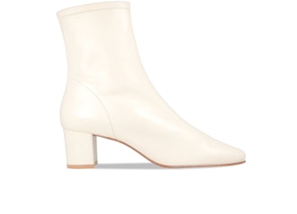 Sofia White Leather Boots