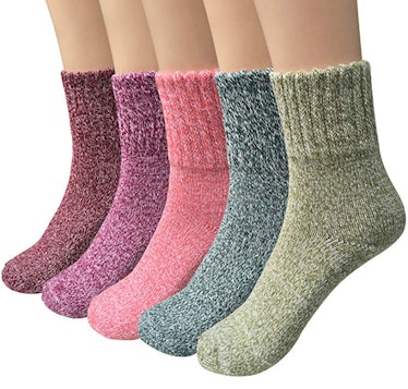 Loritta Knit Wool Socks (5 Pairs)