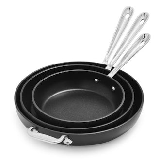 All-Clad HA1 Nonstick Set of 3 Skillets, 8 inch, 10 inch and 12 inch