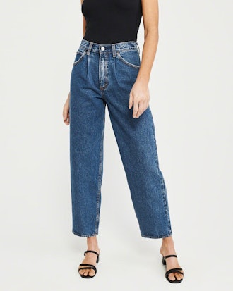 Ultra High Rise Pleated Mom Jeans