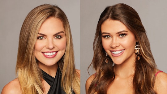A two-part collage with Hannah B. & Caelynn from 'The Bachelor'