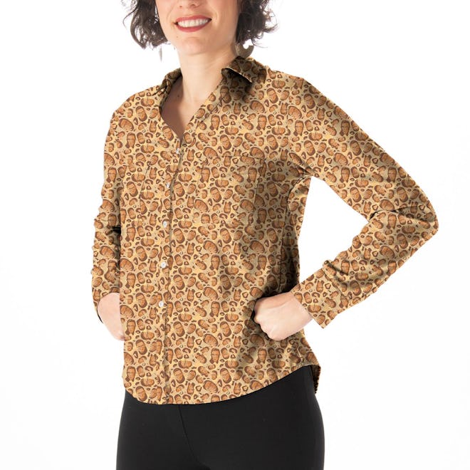 Betabrand Leopard RBG Girlfriend Shirt Print