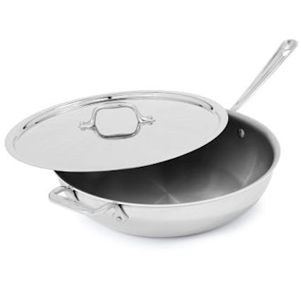All-Clad d3 Stainless Steel Four Quart Weeknight Pan