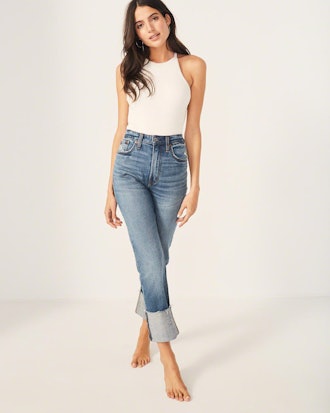 Ultra High Rise Ankle Straight Jeans