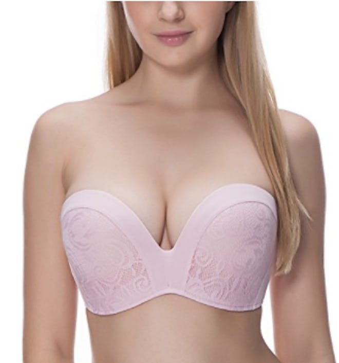 Delimira Hand Shaped Lace Strapless Bra