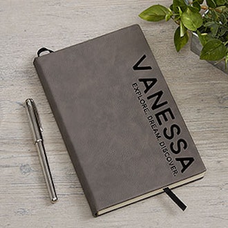 Bold Style Personalized Charcoal Writing Journal