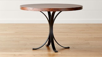 Cobre 42" Round Iron Bistro Table with Copper
