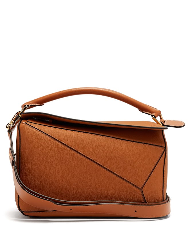 Puzzle Grained-Leather Cross-Body Bag