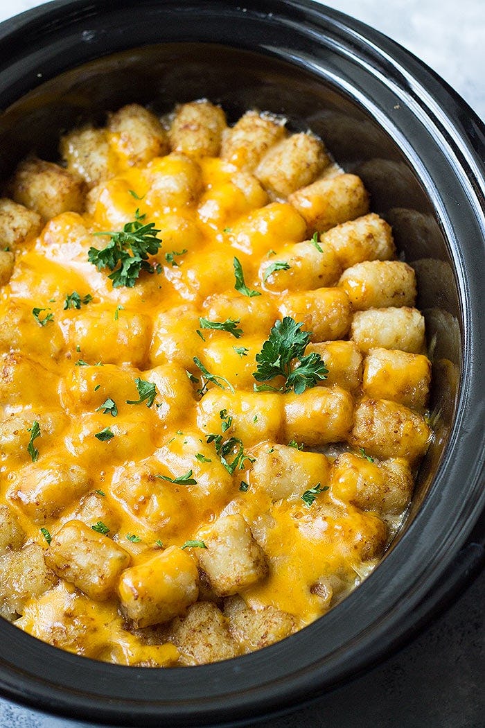 15 Kid Friendly Crock Pot Recipes For Your Super Bowl 2019 Party   2ba7fc77 D616 4fbc B41b 3b59d461f878 Slow Cooker Bacon Cheeseburger Tater Tot Casserole 