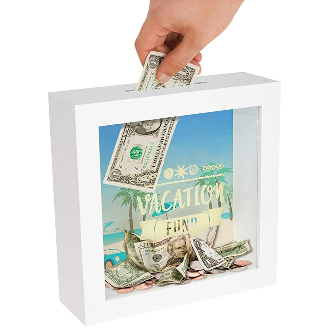 Americanflat 6x6 Inch Vacation Fund Shadow Box Frame