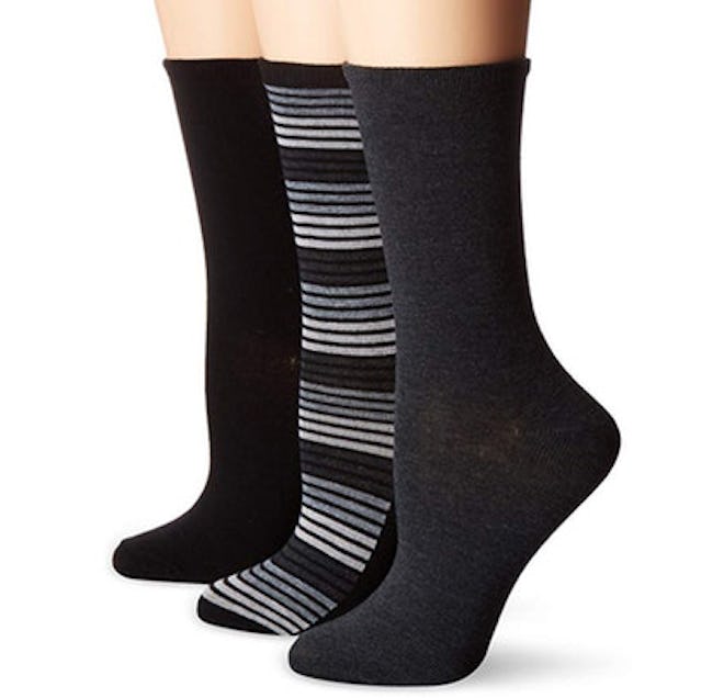 No Nonsense Women's Flat Knit Crew Sock (3 Pack)