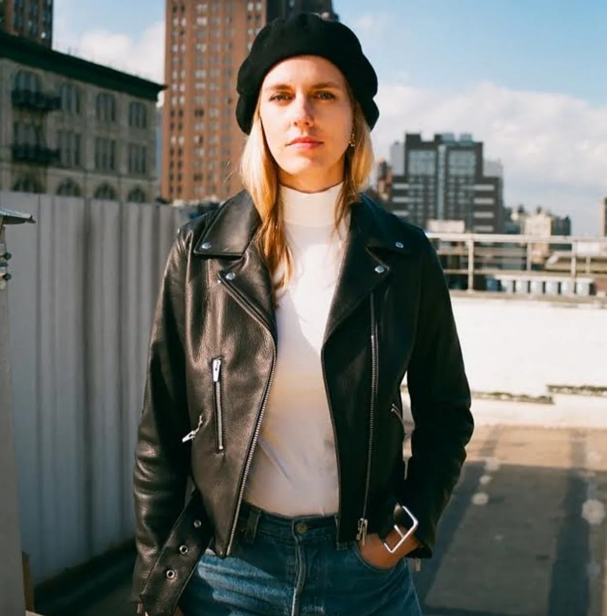 veda jayne classic leather jacket