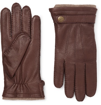 Dents Gloucester Cashmere-Lined Leather Gloves