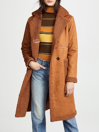 Clothilde Faux Shearling Car Coat  