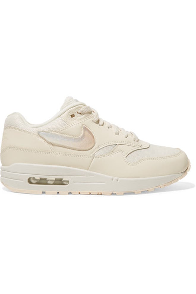 Air Max I Leather and Canvas Sneakers